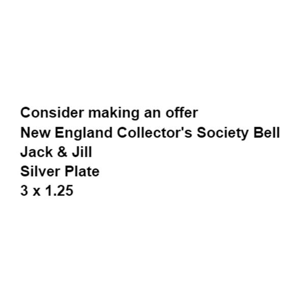 New England Collectors Society Bell Jack and Jill Silver Plate Nursery Rhyme - Picture 3 of 9